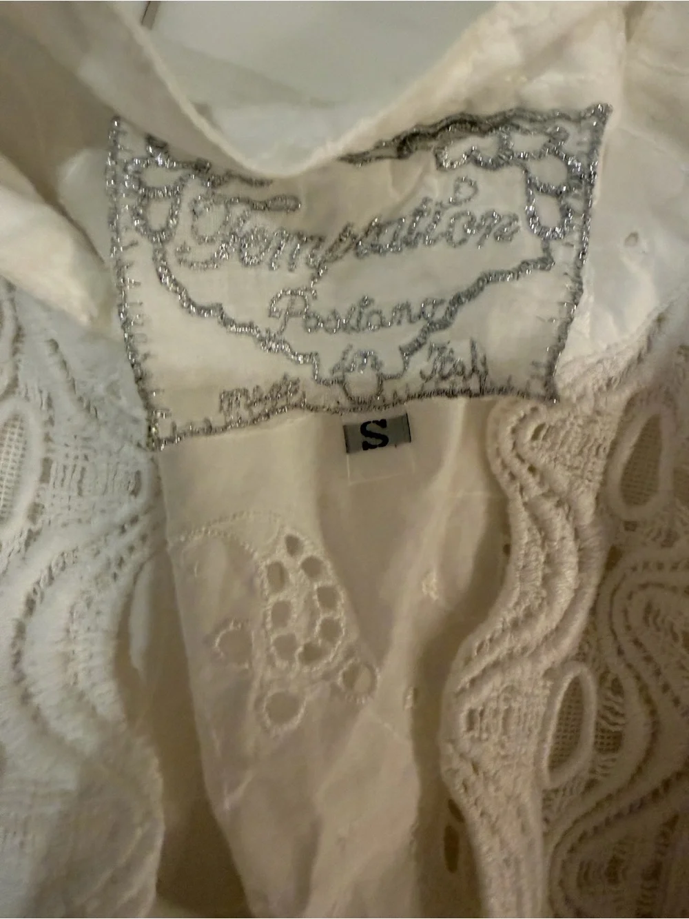 Temptation Positano White Eyelet Lace Short Dress - Picture 4 of 4